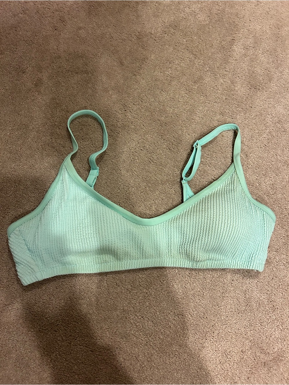 Light Mint Ribbed Bathing Suit